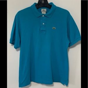 Lacoste Men’s Turquoise Blue Polo Shirt Size 5